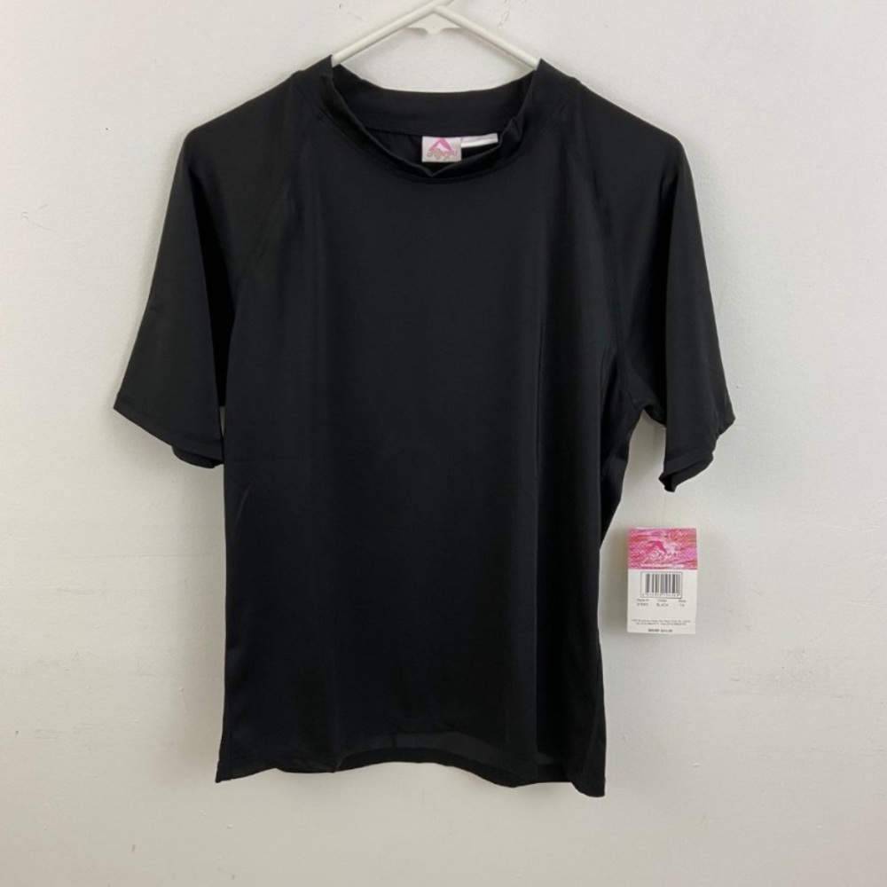Kanu Black Rashguard Swim Shirt 1X UPF 50+